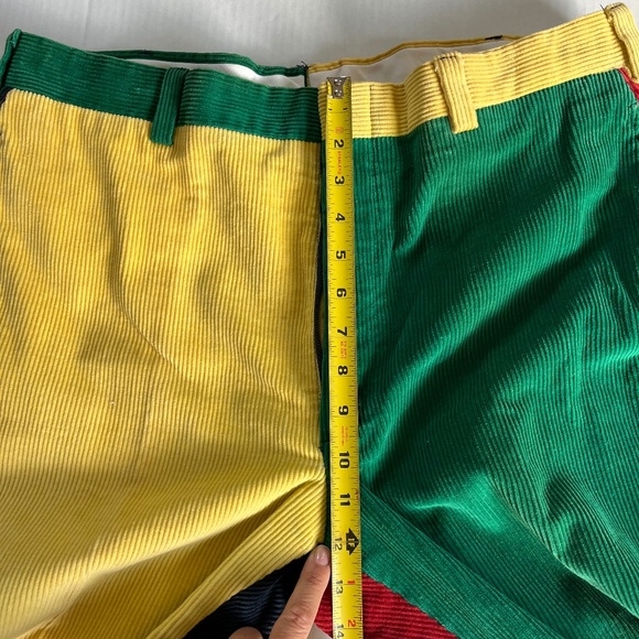 VTG Men Huntington Sz 36 Corduroy 4 Colorblock Pants Preppy Fun Pockets - Picture 9 of 10